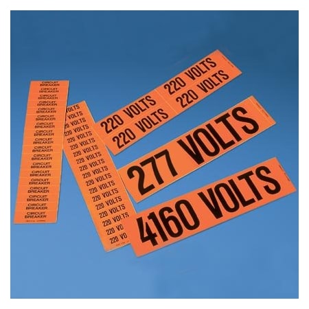 Panduit Voltage Marker, Vinyl, '115 VOLTS, 4.50" PCV-115BY
